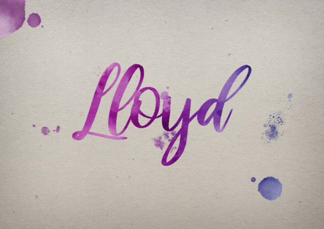 Free photo of Lloyd Watercolor Name DP