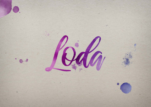 Free photo of Loda Watercolor Name DP
