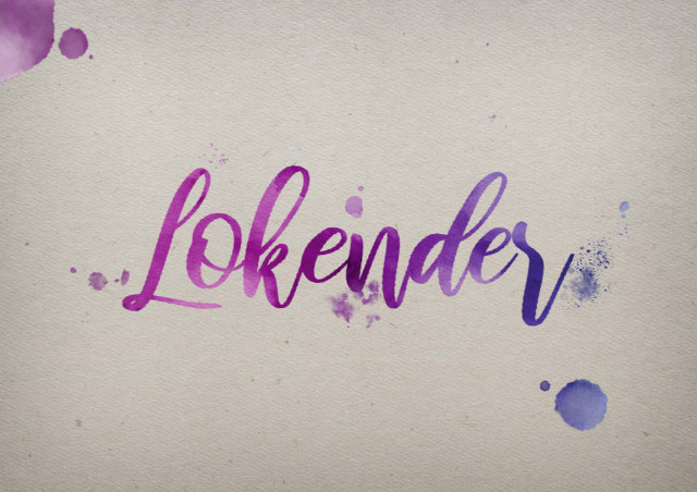 Free photo of Lokender Watercolor Name DP