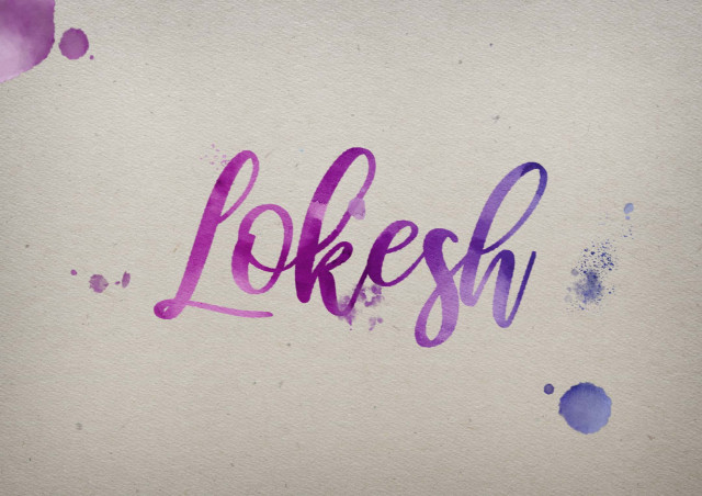 Free photo of Lokesh Watercolor Name DP