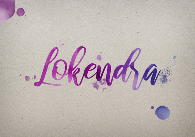 Free photo of Lokendra Watercolor Name DP