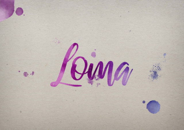 Free photo of Loma Watercolor Name DP