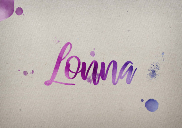 Free photo of Lonna Watercolor Name DP