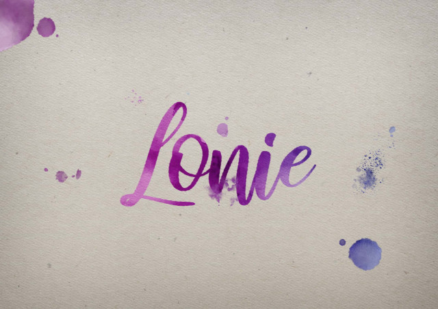 Free photo of Lonie Watercolor Name DP