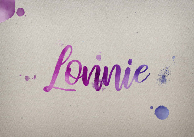 Free photo of Lonnie Watercolor Name DP