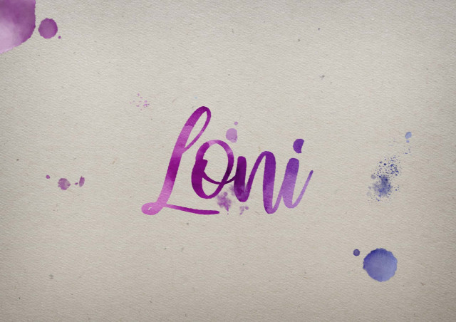 Free photo of Loni Watercolor Name DP