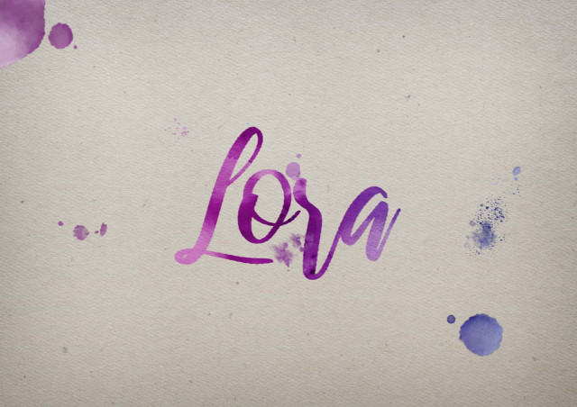 Free photo of Lora Watercolor Name DP