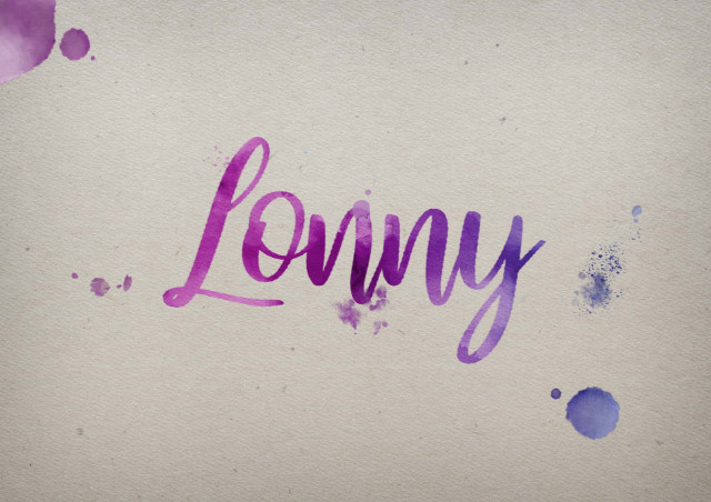 Free photo of Lonny Watercolor Name DP