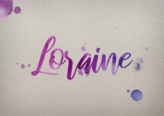 Free photo of Loraine Watercolor Name DP