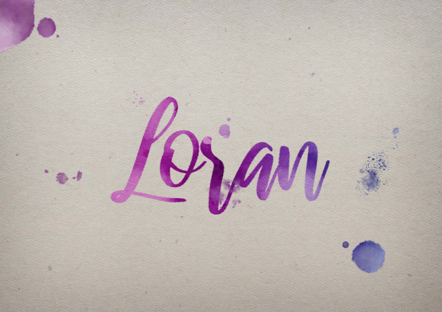 Free photo of Loran Watercolor Name DP