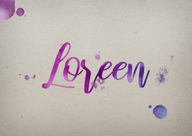 Free photo of Loreen Watercolor Name DP