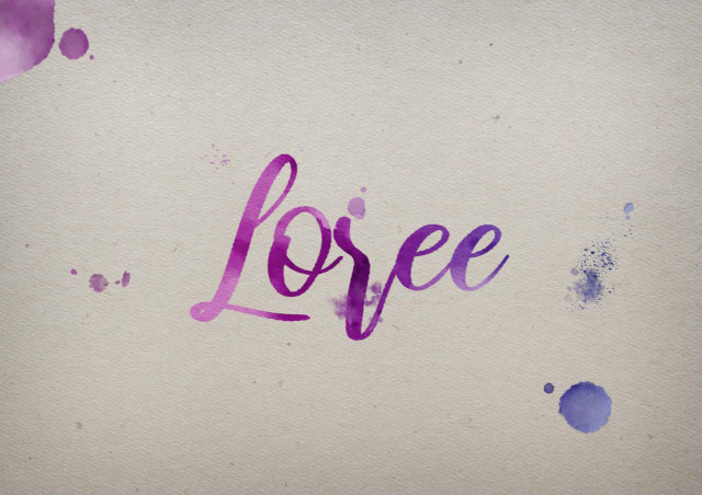 Free photo of Loree Watercolor Name DP