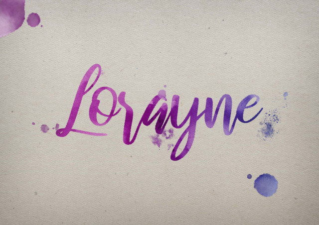 Free photo of Lorayne Watercolor Name DP