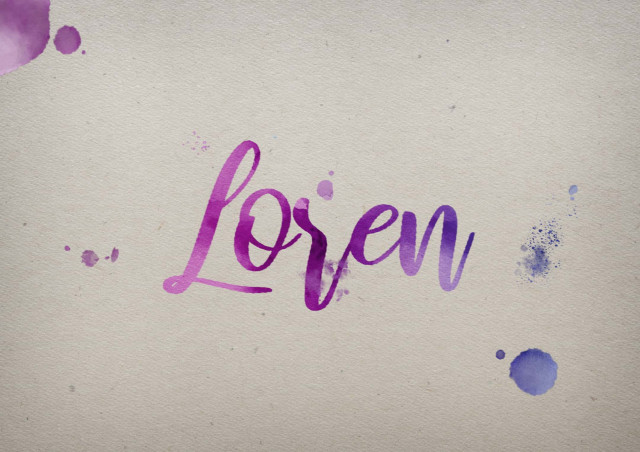 Free photo of Loren Watercolor Name DP