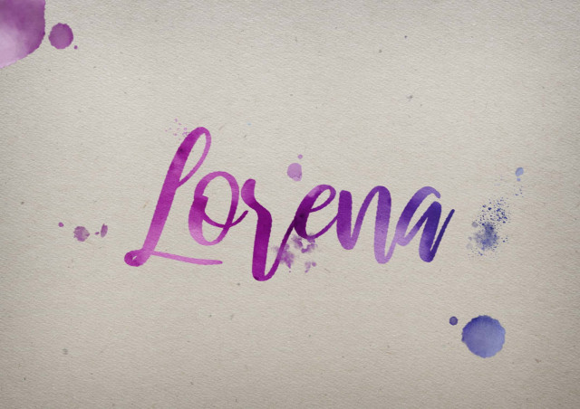 Free photo of Lorena Watercolor Name DP