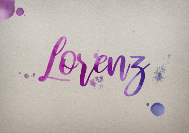 Free photo of Lorenz Watercolor Name DP