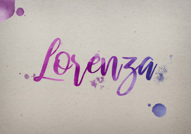 Free photo of Lorenza Watercolor Name DP