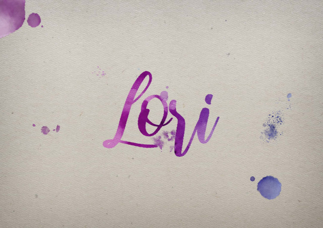 Free photo of Lori Watercolor Name DP