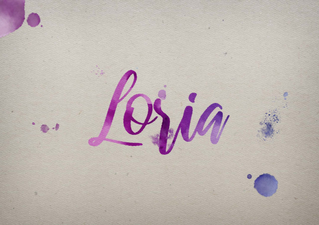 Free photo of Loria Watercolor Name DP