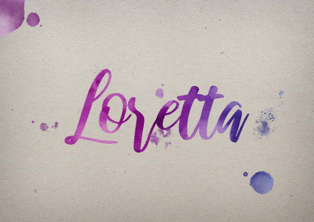 Free photo of Loretta Watercolor Name DP