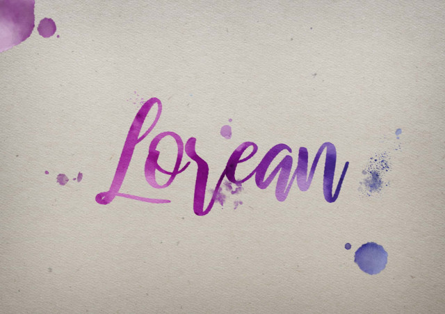 Free photo of Lorean Watercolor Name DP