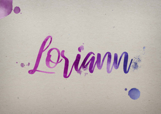 Free photo of Loriann Watercolor Name DP