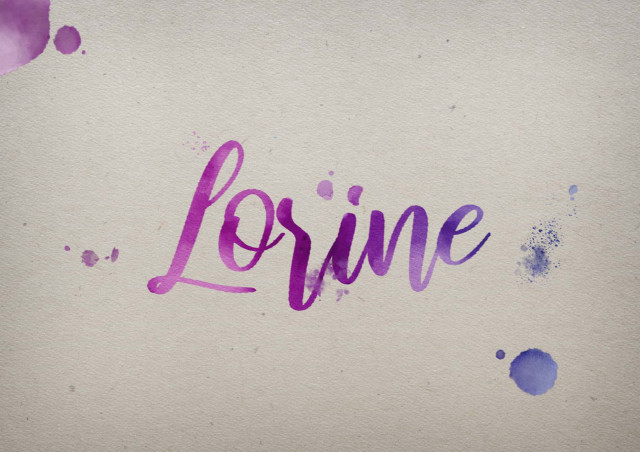 Free photo of Lorine Watercolor Name DP
