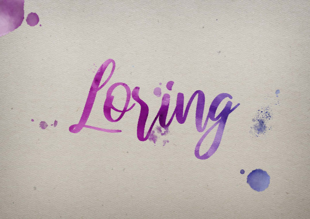 Free photo of Loring Watercolor Name DP