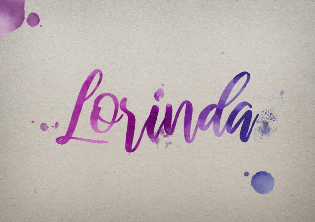 Free photo of Lorinda Watercolor Name DP