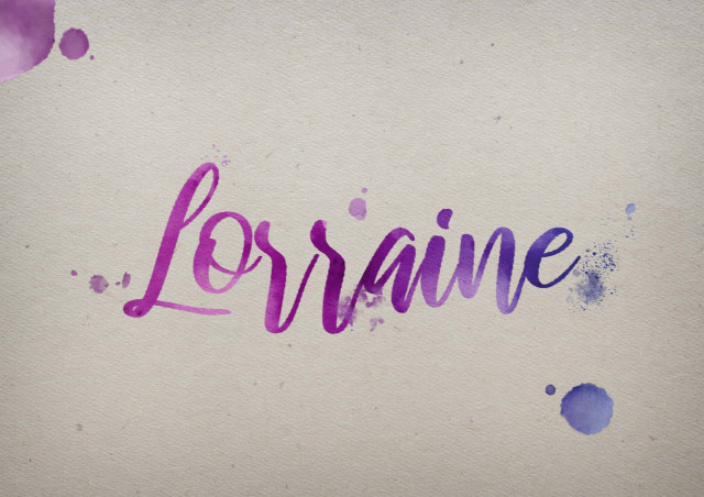 Free photo of Lorraine Watercolor Name DP