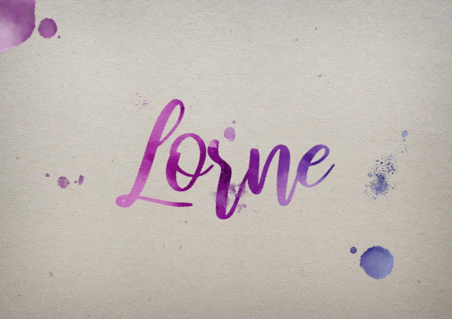 Free photo of Lorne Watercolor Name DP