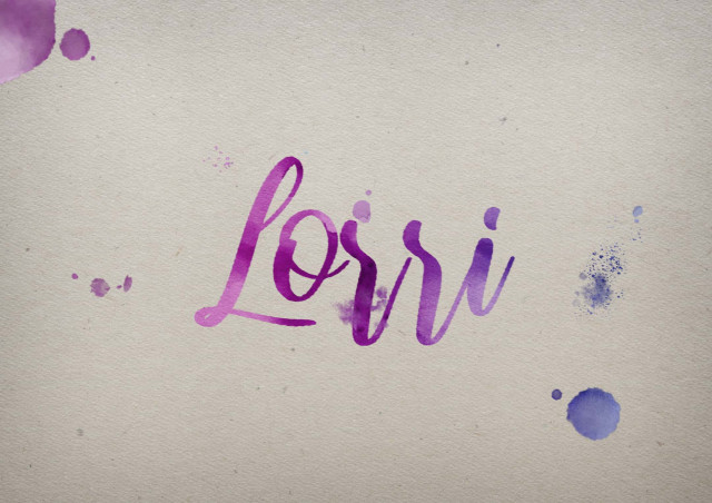 Free photo of Lorri Watercolor Name DP