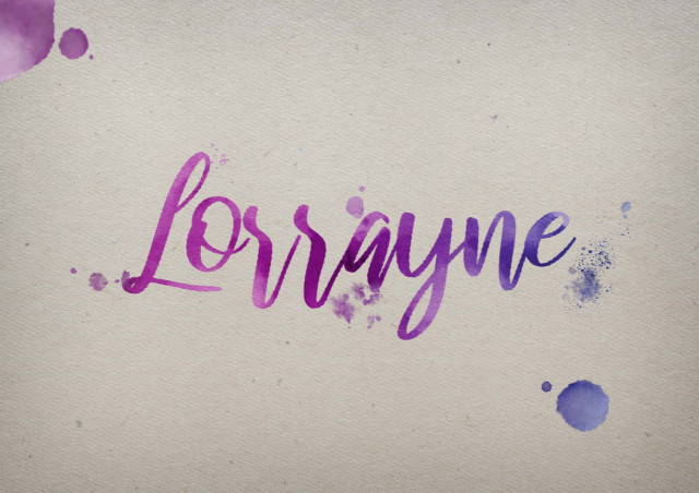 Free photo of Lorrayne Watercolor Name DP