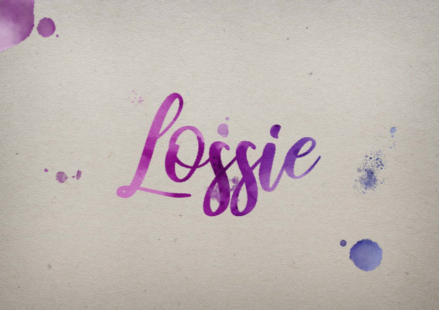 Free photo of Lossie Watercolor Name DP