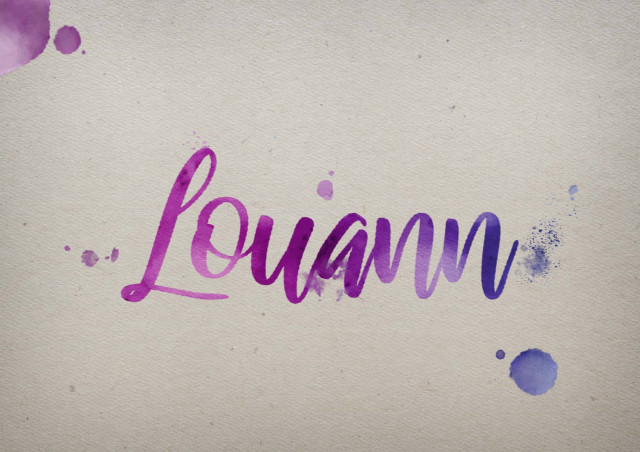 Free photo of Louann Watercolor Name DP