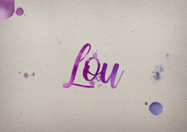 Free photo of Lou Watercolor Name DP