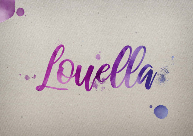Free photo of Louella Watercolor Name DP