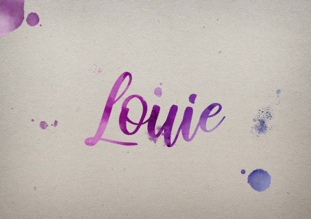 Free photo of Louie Watercolor Name DP