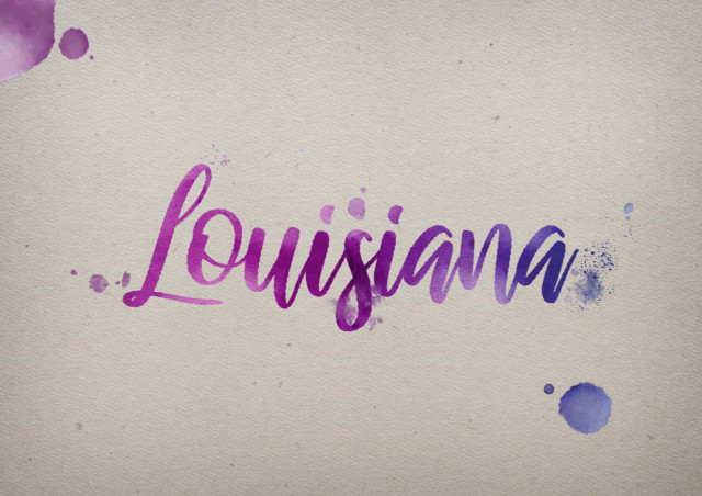 Free photo of Louisiana Watercolor Name DP