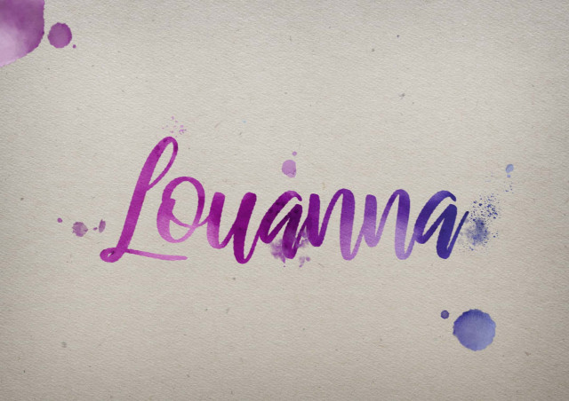 Free photo of Louanna Watercolor Name DP