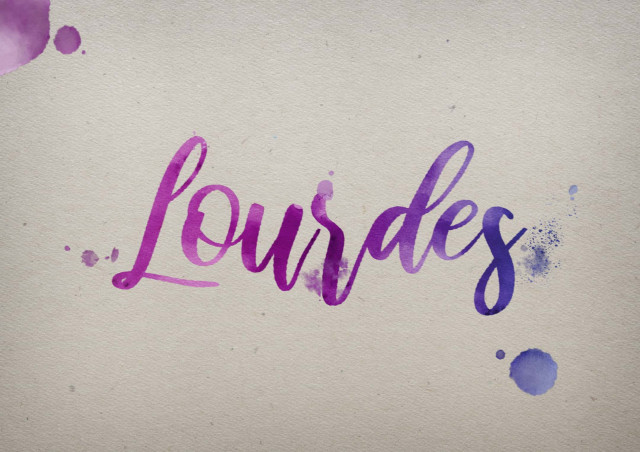 Free photo of Lourdes Watercolor Name DP