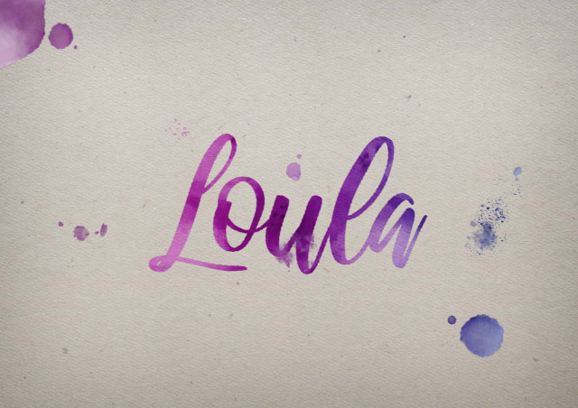 Free photo of Loula Watercolor Name DP