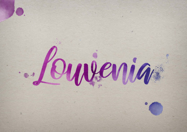 Free photo of Louvenia Watercolor Name DP