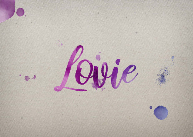 Free photo of Lovie Watercolor Name DP