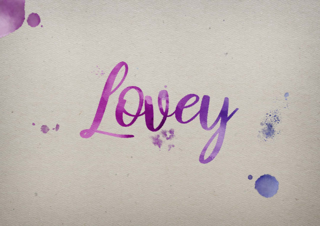 Free photo of Lovey Watercolor Name DP