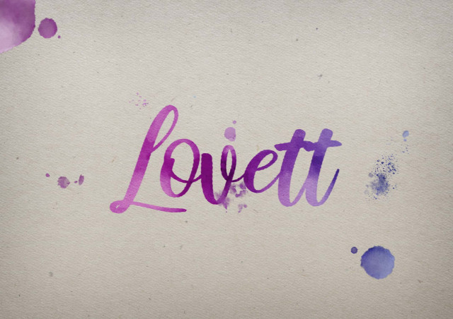 Free photo of Lovett Watercolor Name DP