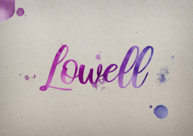 Free photo of Lowell Watercolor Name DP