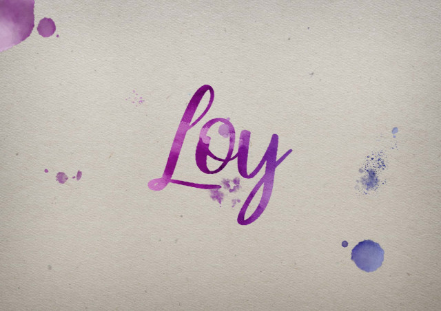 Free photo of Loy Watercolor Name DP