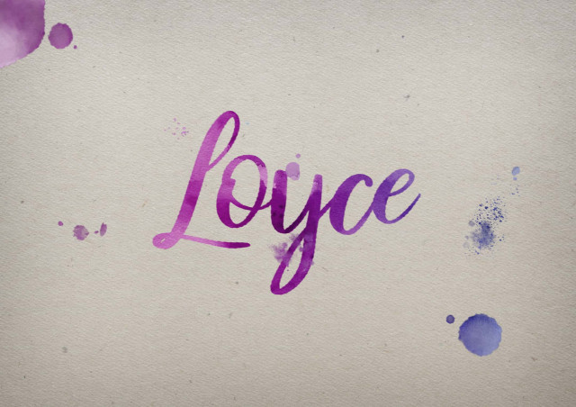 Free photo of Loyce Watercolor Name DP