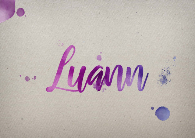 Free photo of Luann Watercolor Name DP